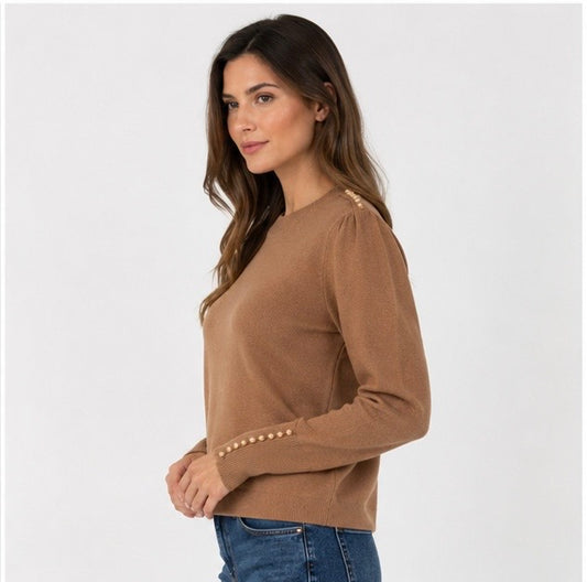 Maglia dritta con dettaglio perline E1798EN