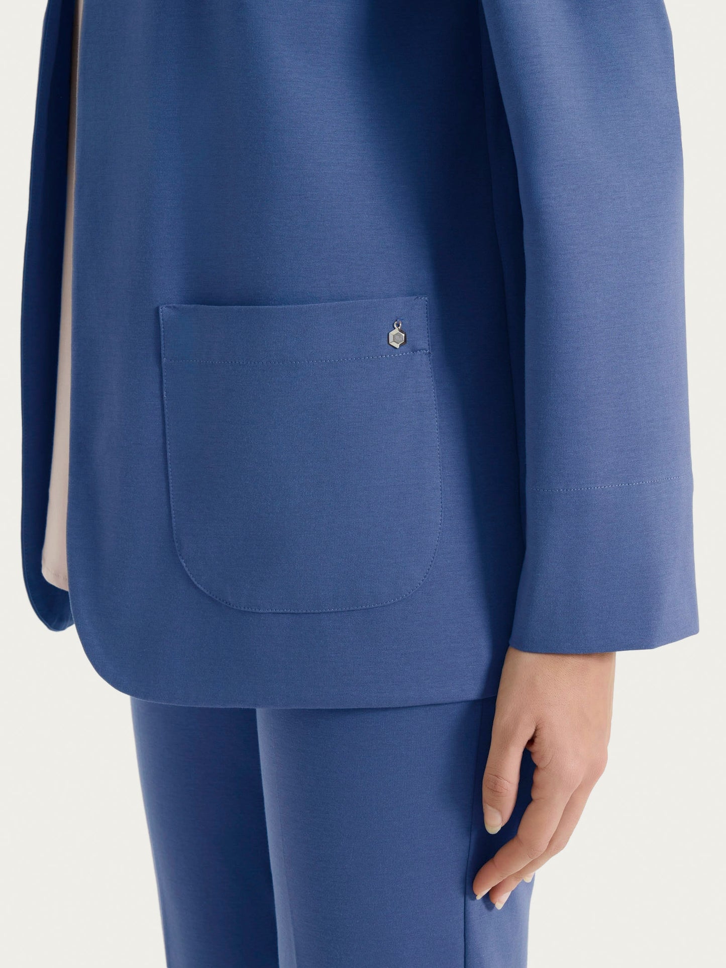 Blazer senza revers in Compact Light D293GC