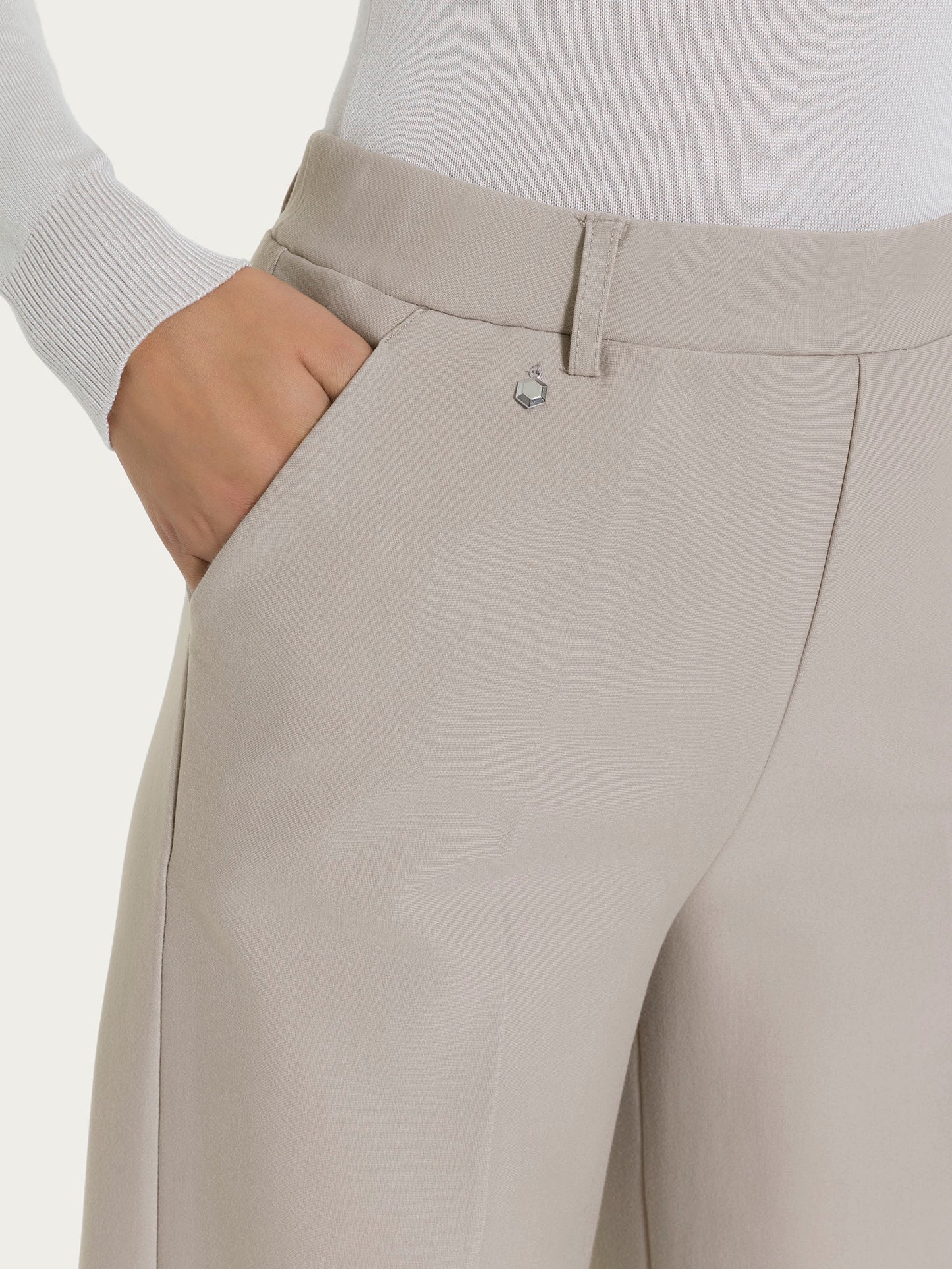 Pantalone a palazzo con tasche in Compact DL20PA