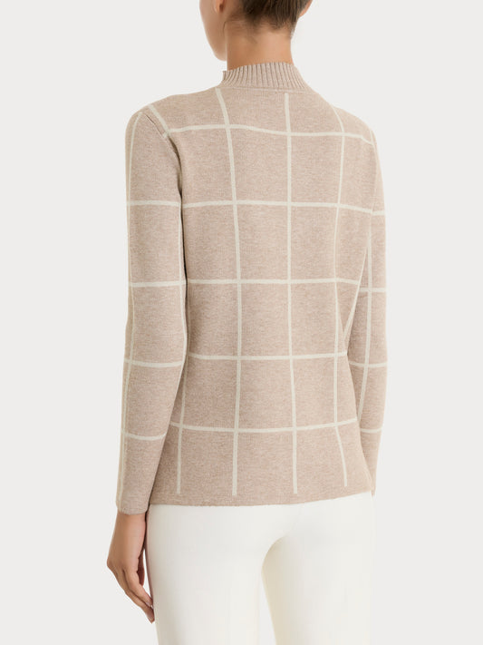 Lupetto con fantasia check in Super Soft DQ44MV