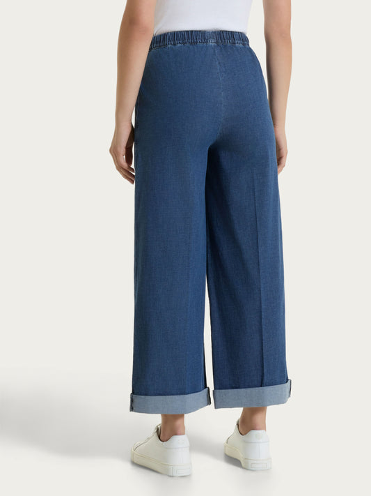 Jeans ampio alla caviglia con vita piatta super fresh DS87P4