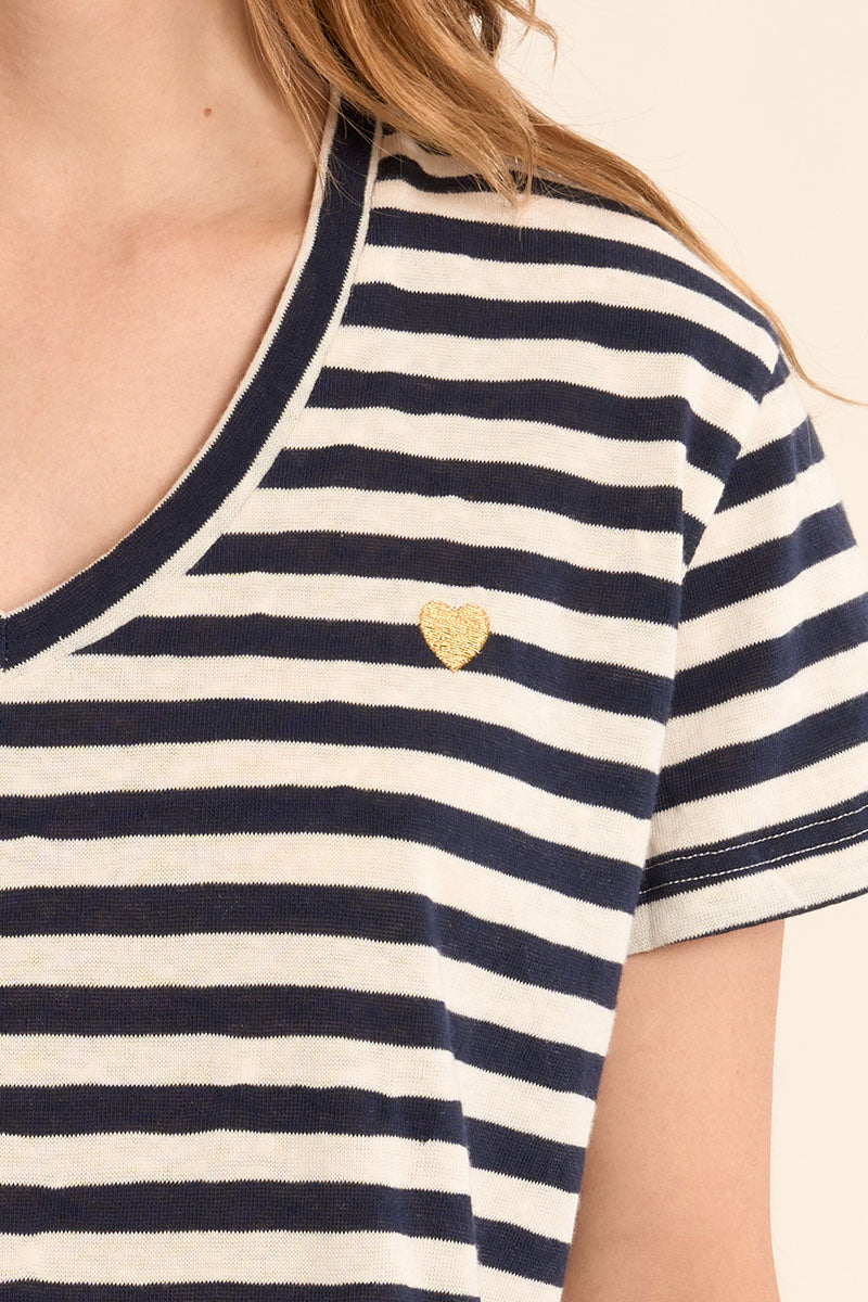 T-SHIRT RIGHE V EF1639EP