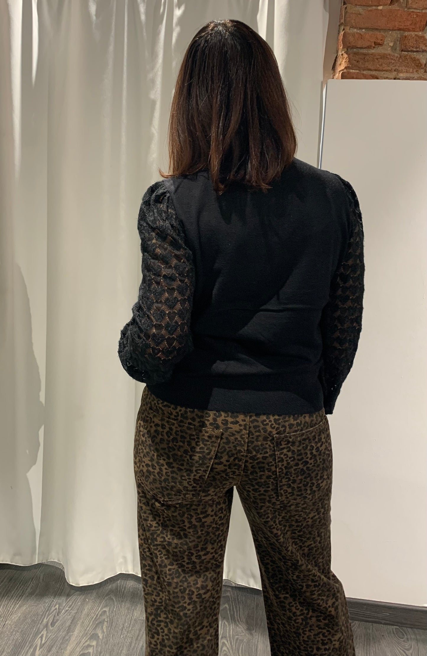 Pantalone jeans maculato