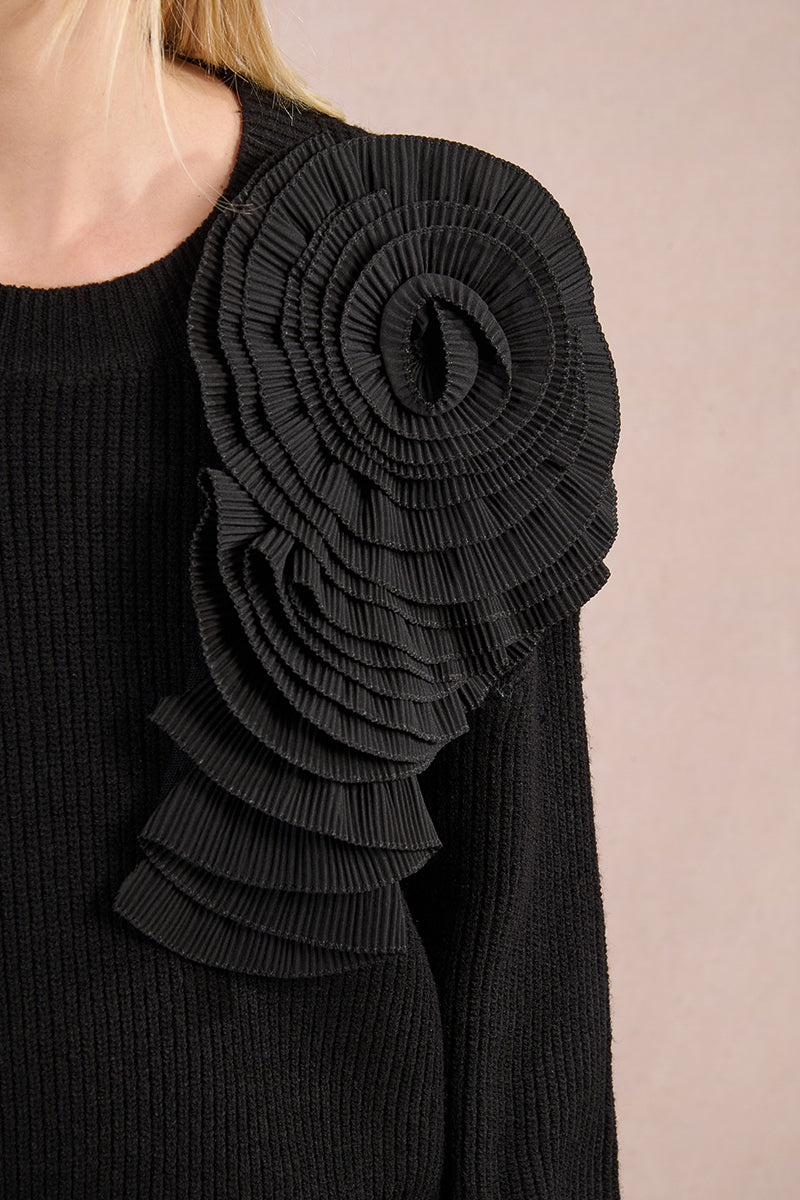 maglione con rosa