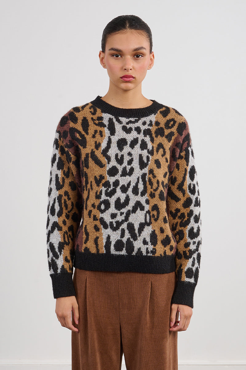 maglione leopardo
