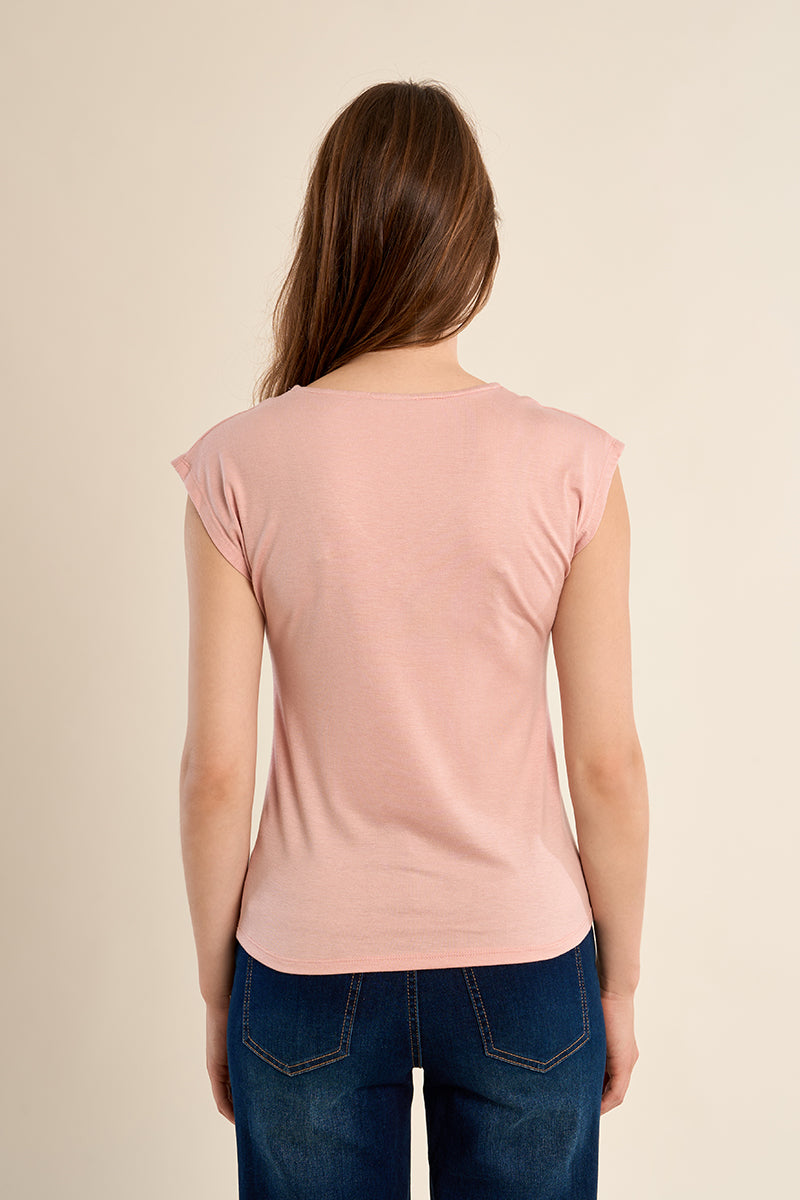 T-SHIRT V STRASS T2019EP