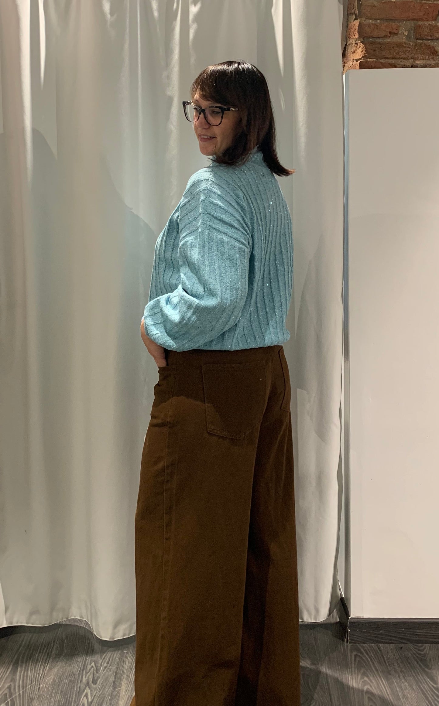 Jeans morbido palazzo