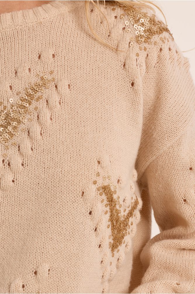 Maglione con cuori la2041eh