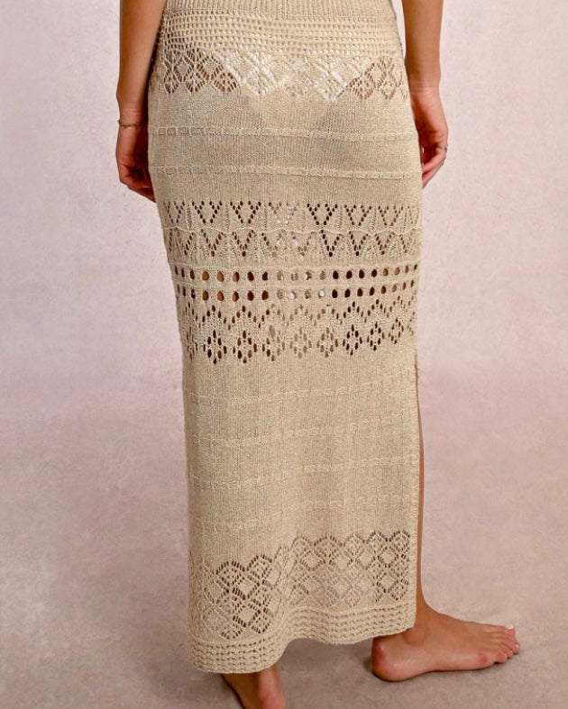 Long crochet skirt