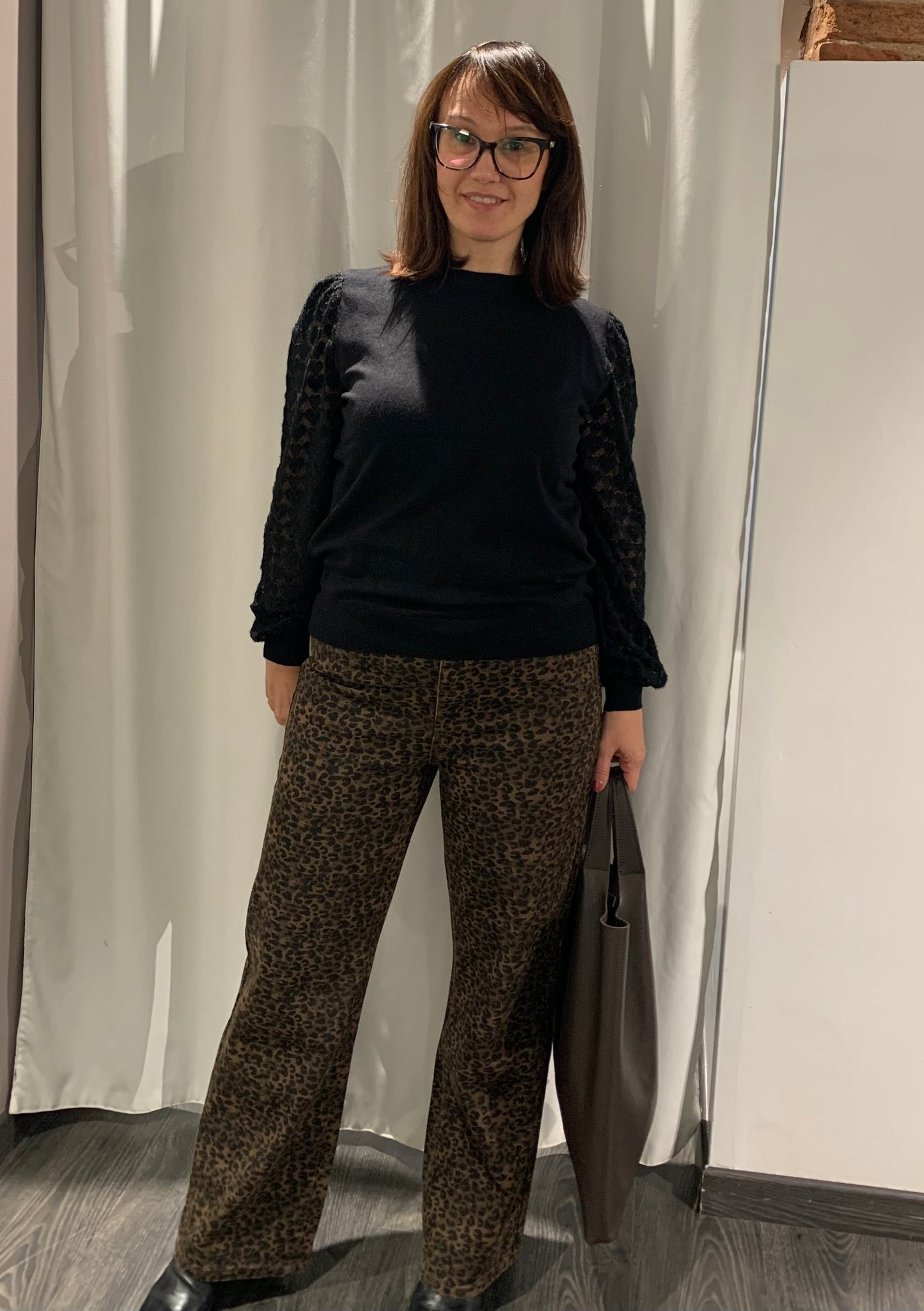 Pantalone jeans maculato