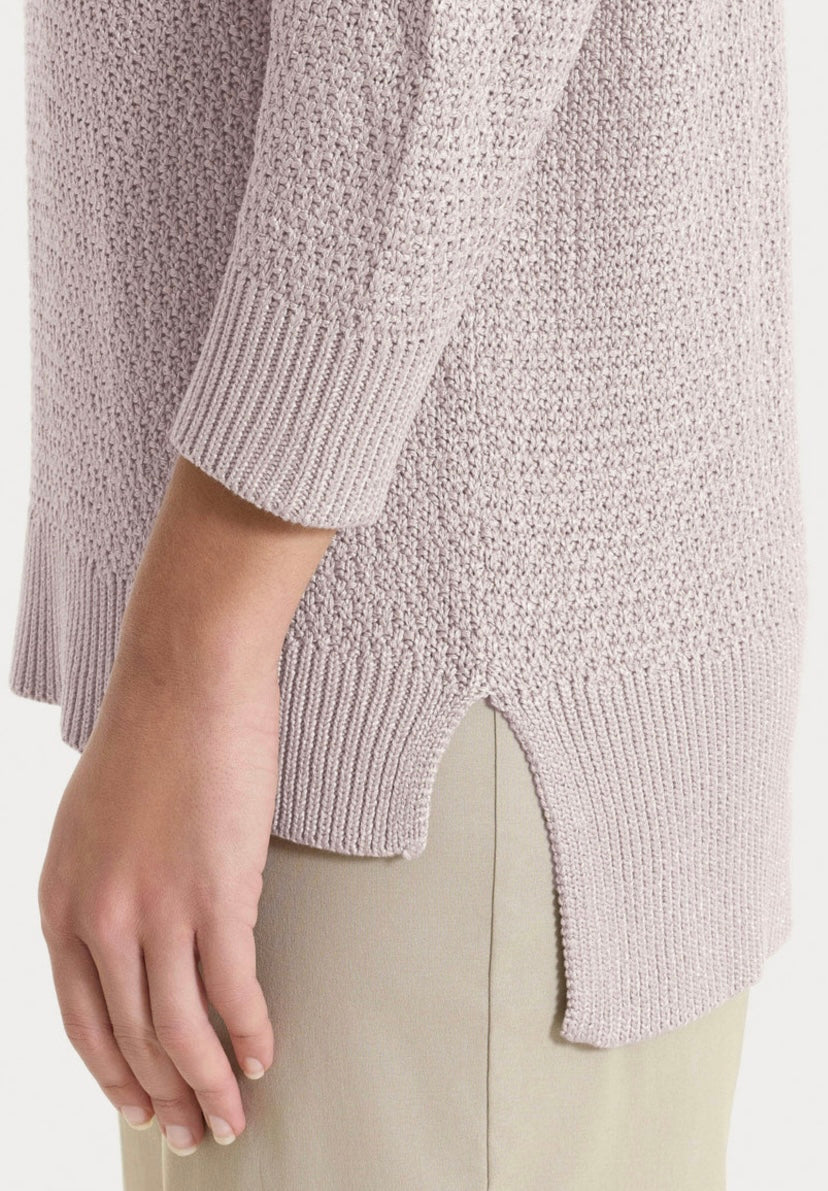 Maglia con scollo a V in Lurex Rice Stitch ds02m2