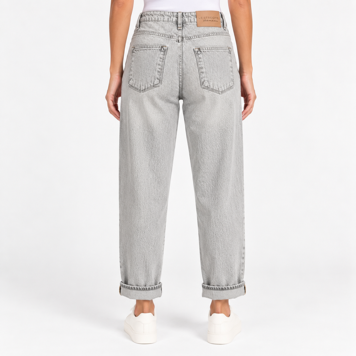 Jeans Grigio Mom Fit Le Streghe p26Ls213