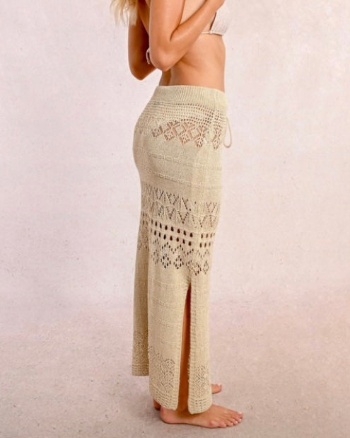 Long crochet skirt