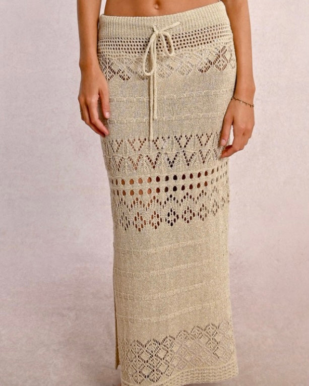 Long crochet skirt