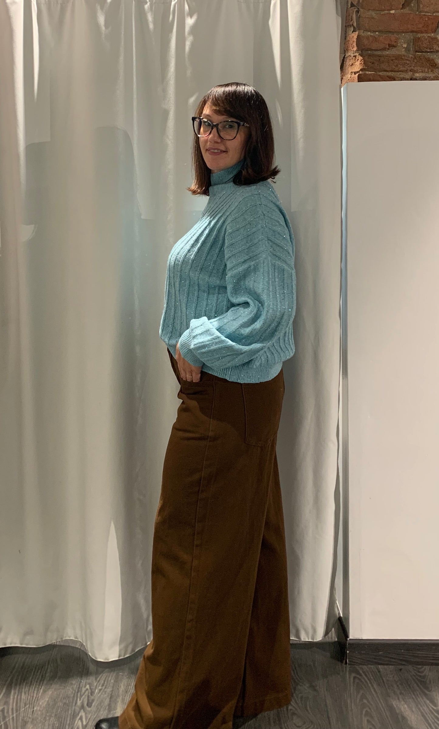 Jeans morbido palazzo