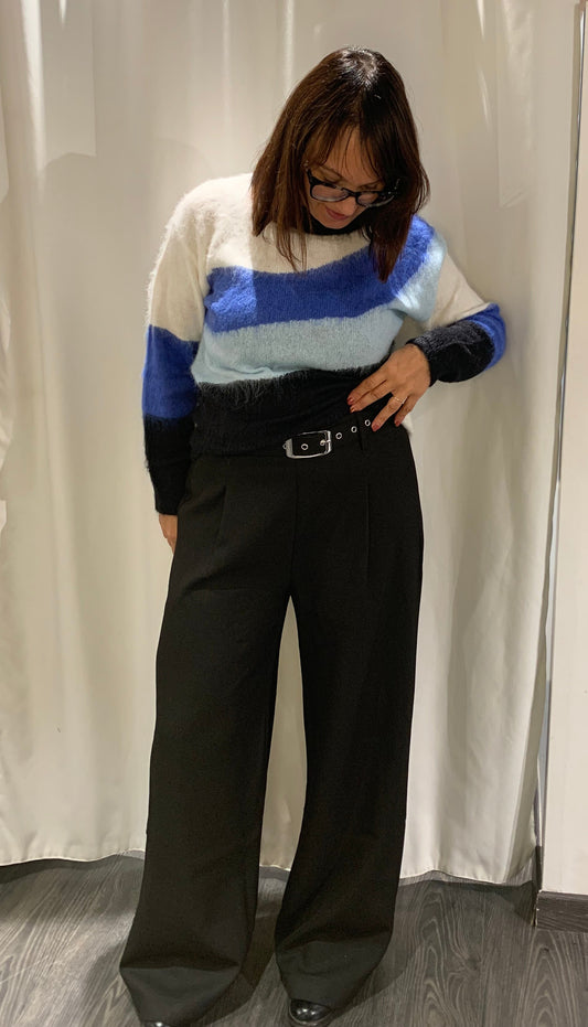 Pantalone palazzo con pence