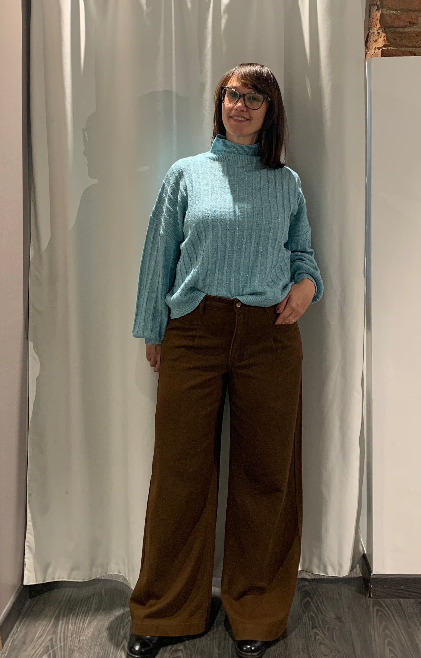 Jeans morbido palazzo