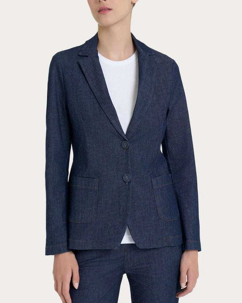 Blazer due bottoni in Light Denim dn18g9