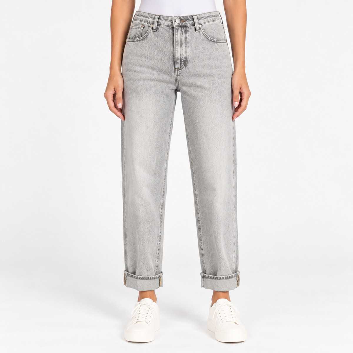 Jeans Grigio Mom Fit Le Streghe p26Ls213