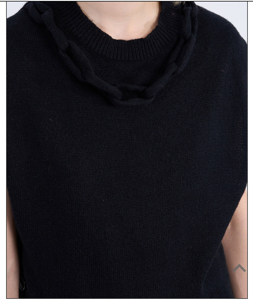 Gilet con catenella in maglia