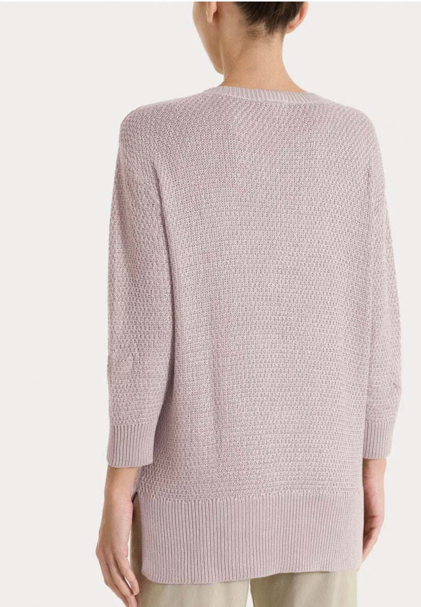 Maglia con scollo a V in Lurex Rice Stitch ds02m2