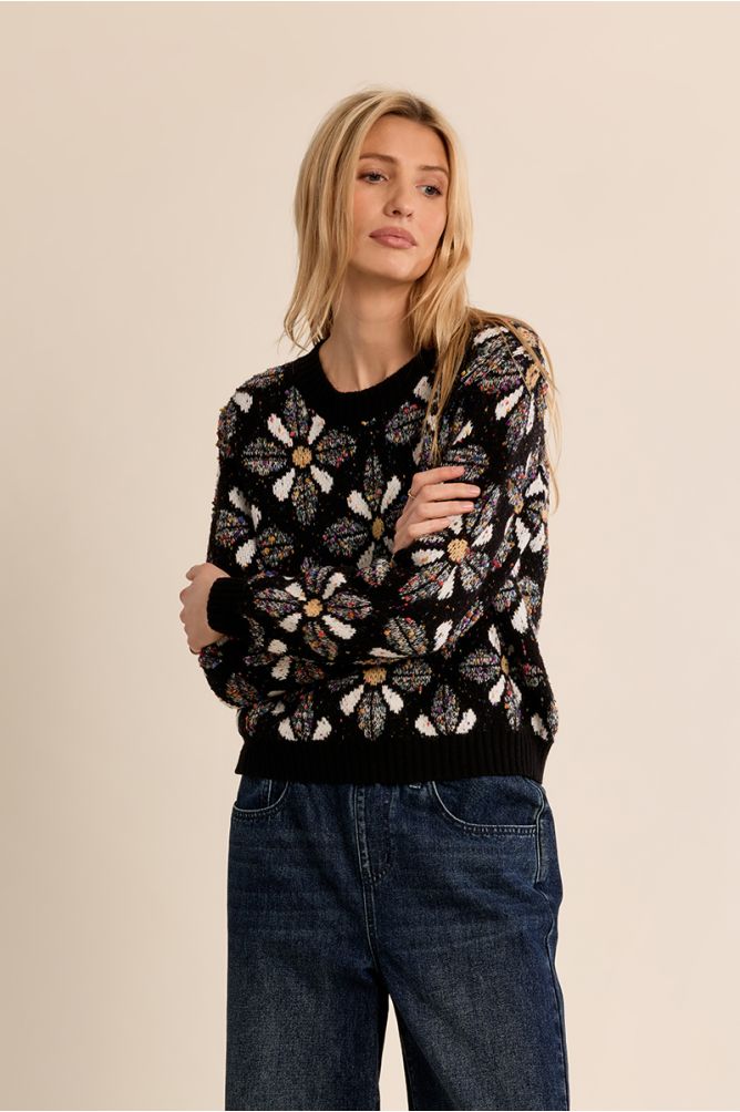 Maglia con stampa floreale e1803eh