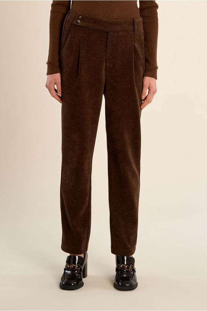 PANTALONI IN VELLUTO MODELLO CARROT t1691en