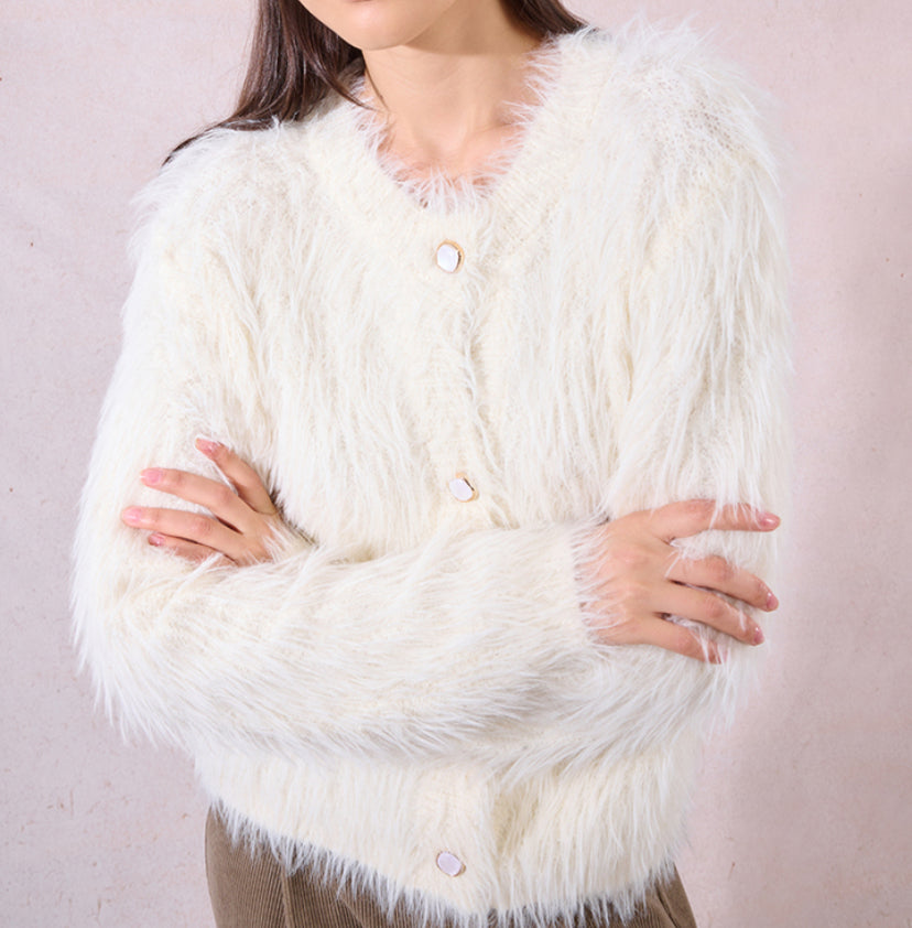 Cardigan girocollo