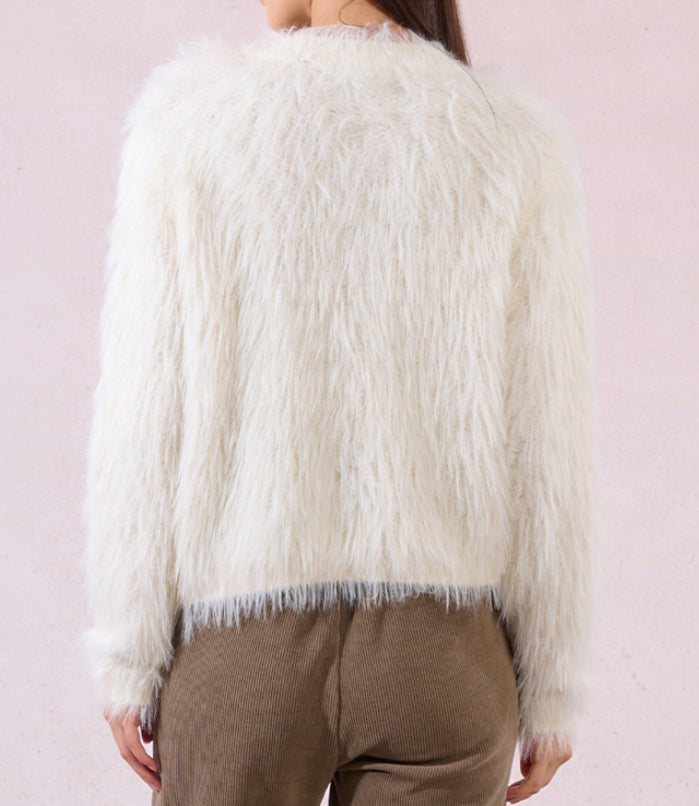 Cardigan girocollo