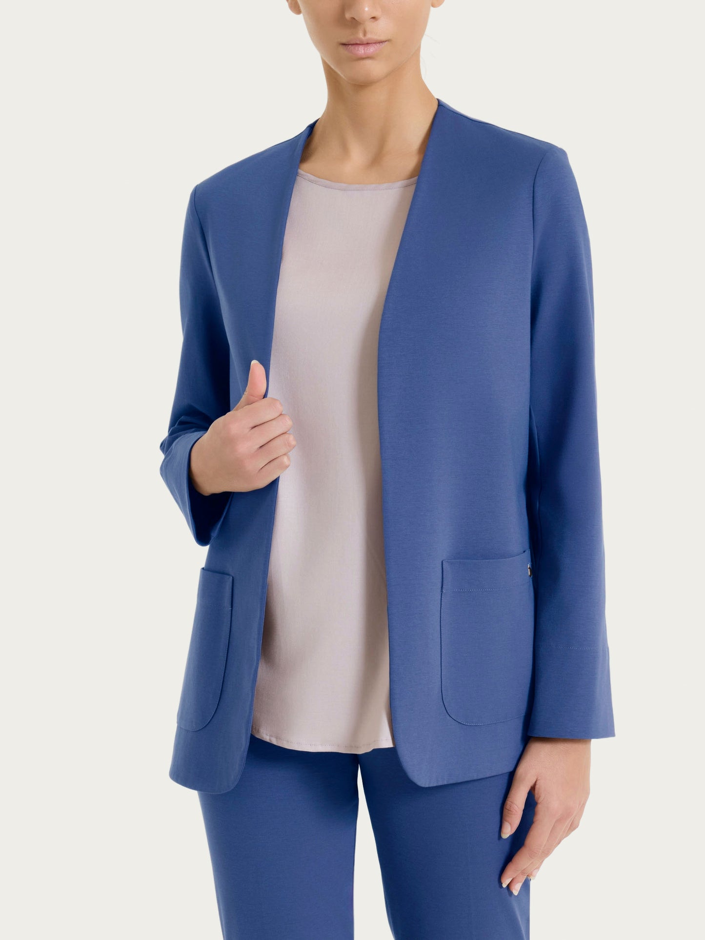 Blazer senza revers in Compact Light D293GC