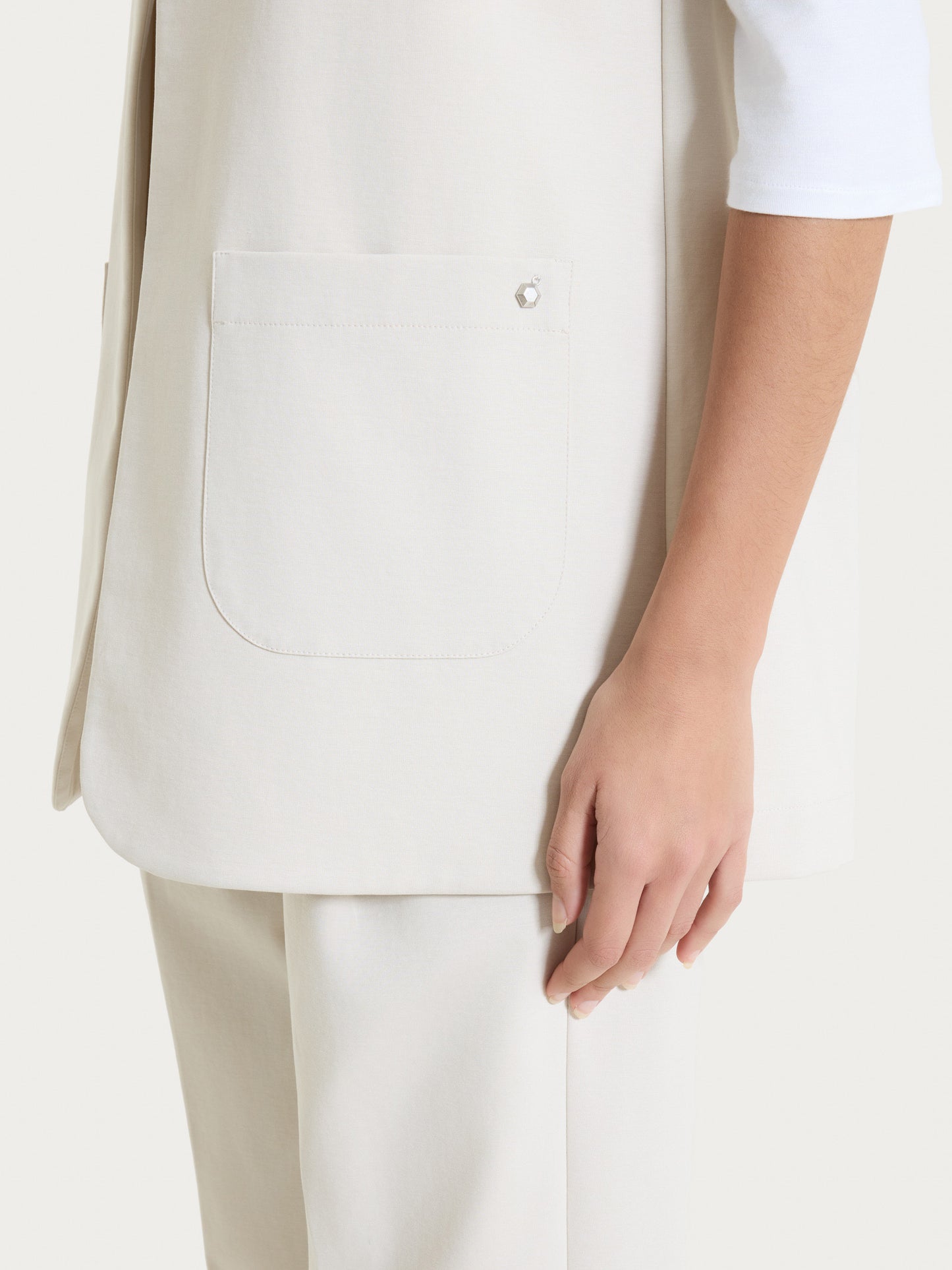 Gilet aperto in Compact Light