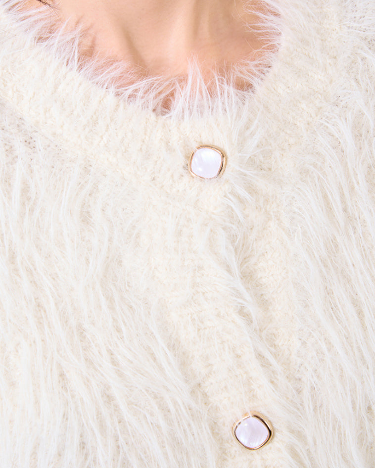Cardigan girocollo