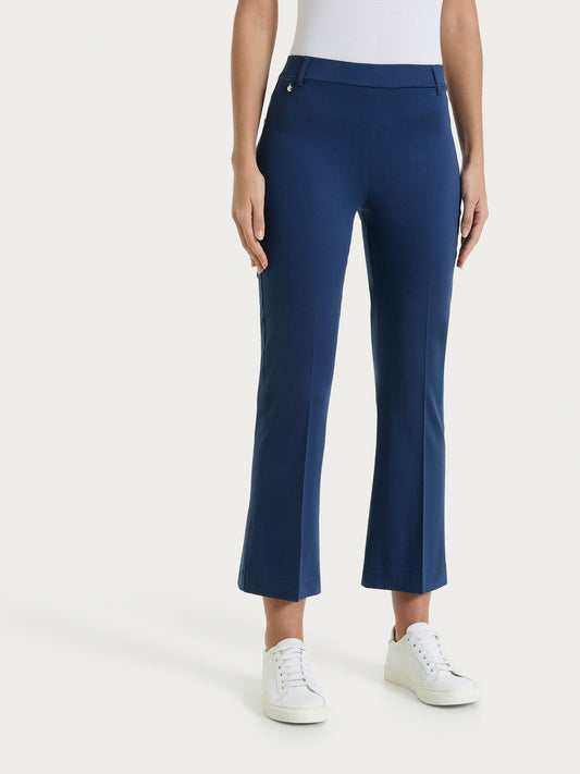 Pantalone flare alla caviglia in Satin DC62PM