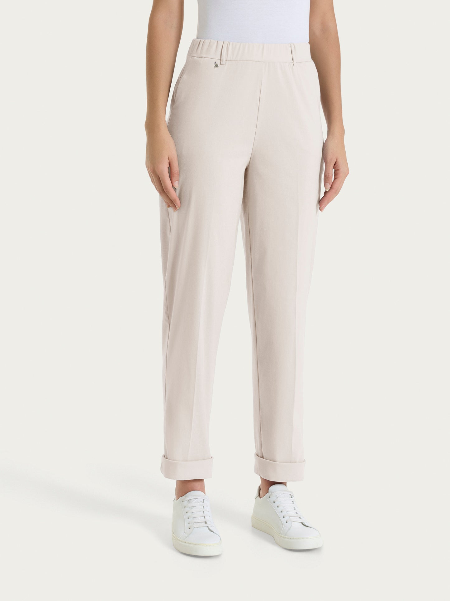 Pantalone a carota con tasche in Super Fresh DH15PF