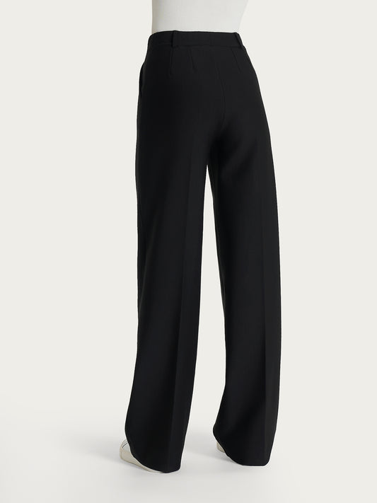 Pantalone a palazzo con tasche in Compact DL20PA