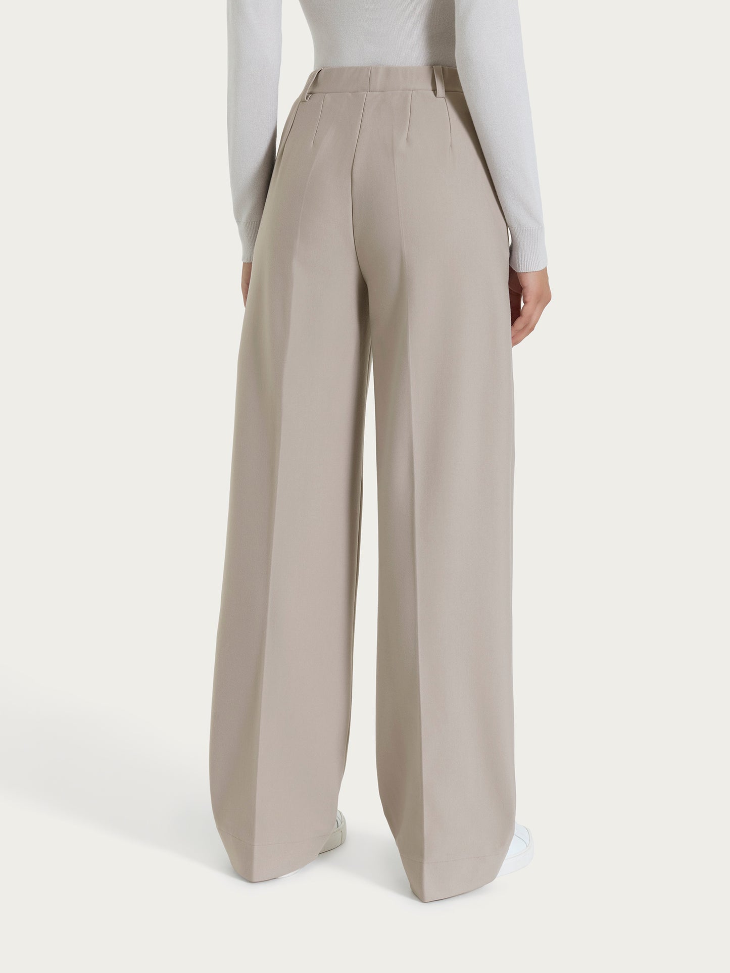 Pantalone a palazzo con tasche in Compact DL20PA