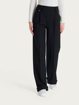 Pantalone ampio con tasche e pinces in Compac DO16PE