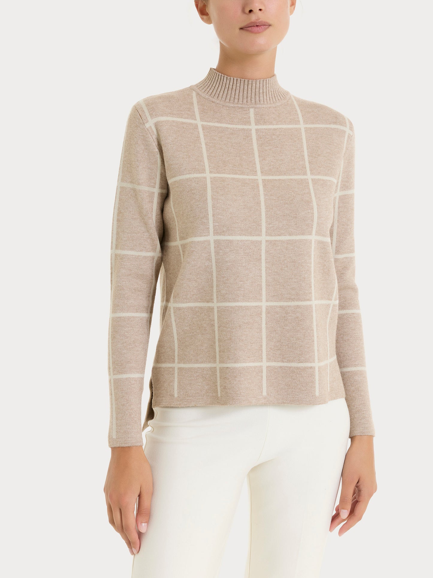 Lupetto con fantasia check in Super Soft DQ44MV