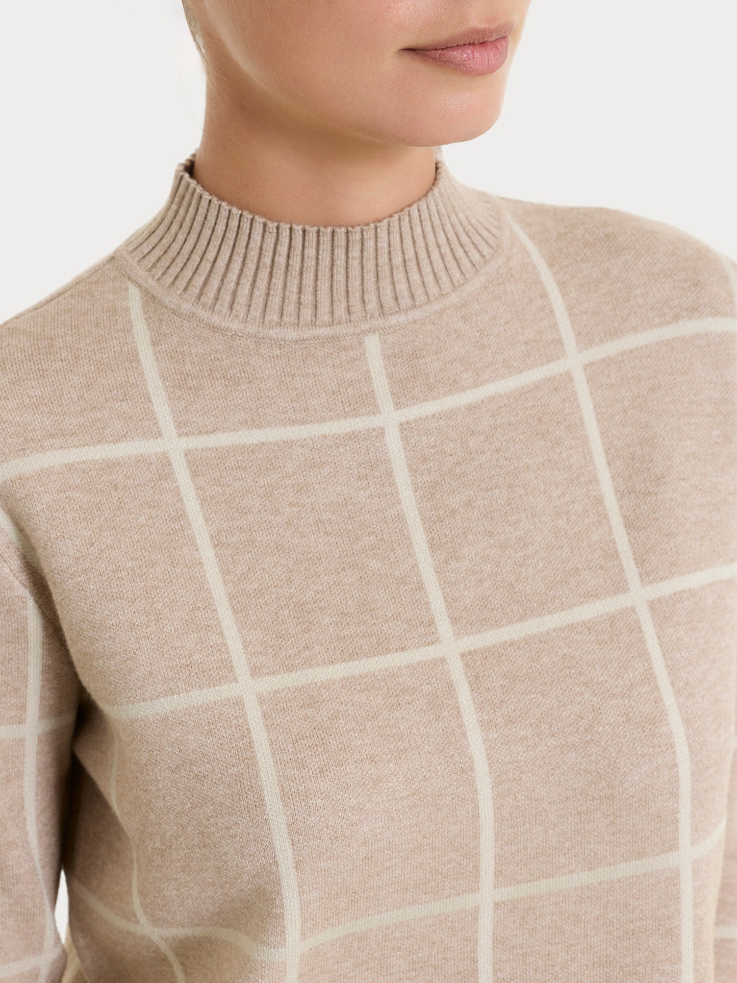 Lupetto con fantasia check in Super Soft DQ44MV