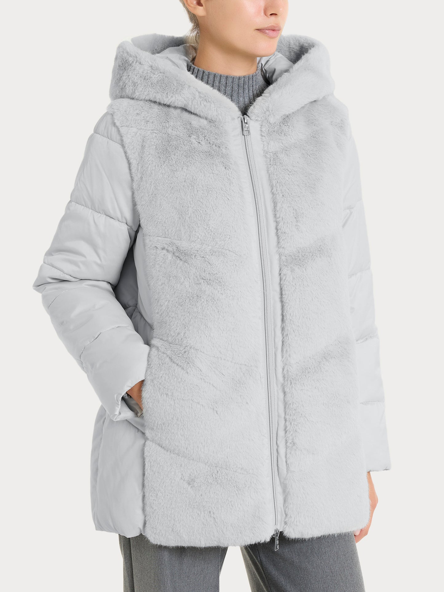 Piumino con Vegan Fur frontale DQ60KZ