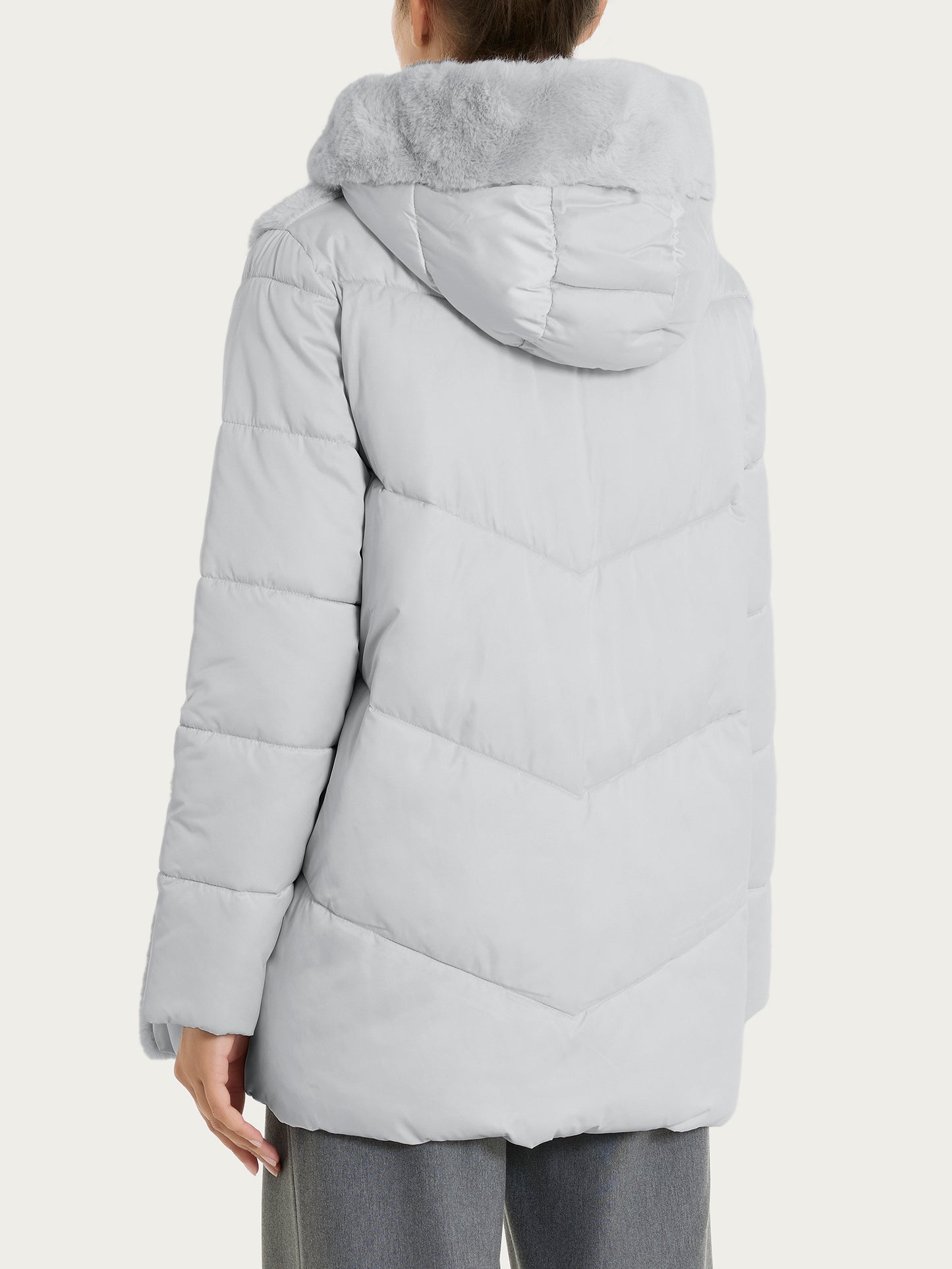 Piumino con Vegan Fur frontale DQ60KZ