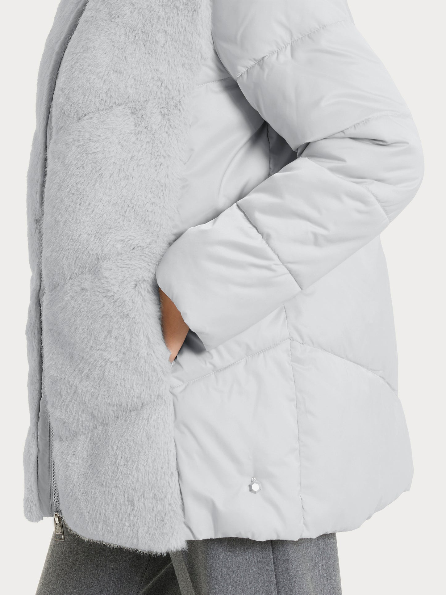 Piumino con Vegan Fur frontale DQ60KZ