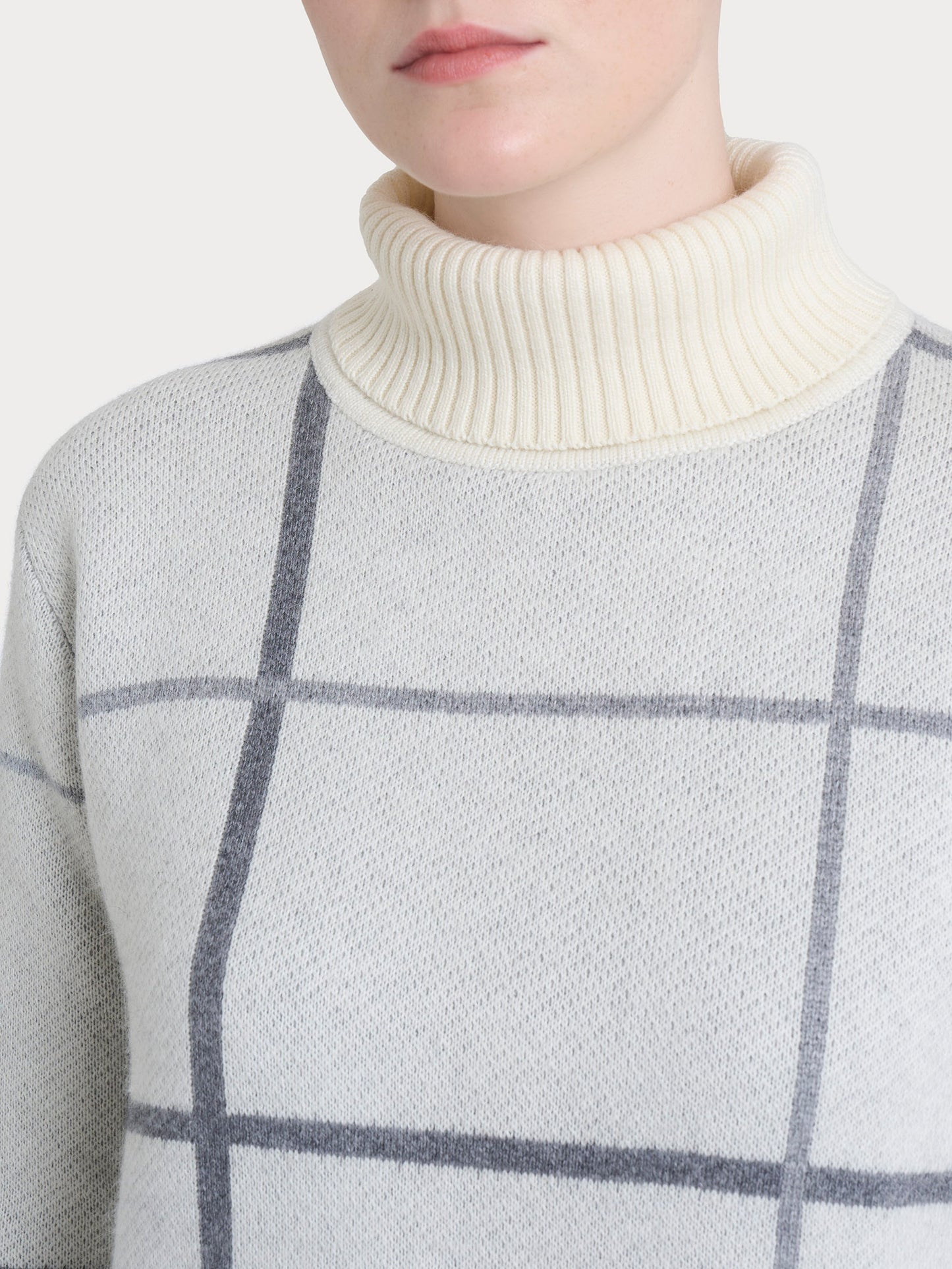 Dolcevita con check pattern in Natural Soft DR20MK