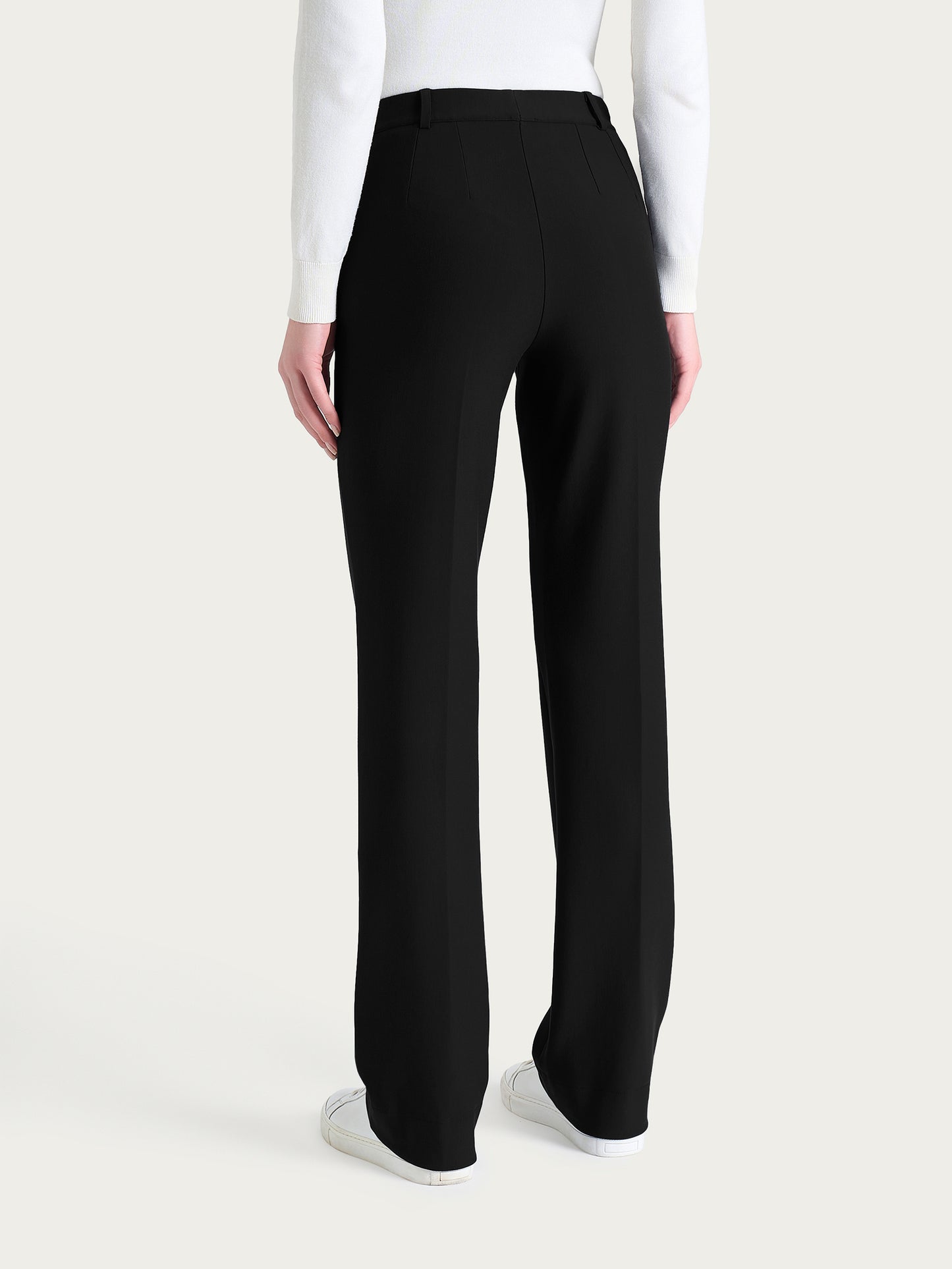 Pantalone ampio con tasche e risvolto in Compact DR34PL