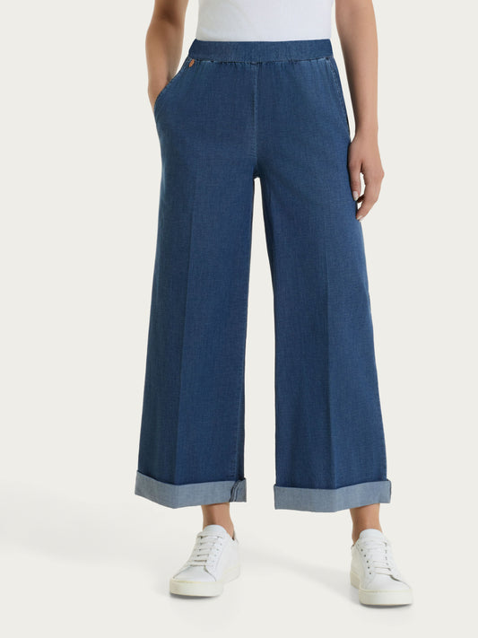 Jeans ampio alla caviglia con vita piatta super fresh DS87P4