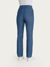 Jeans a gamba dritta con tasche e vita piatta DS88PP