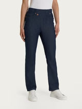 Jeans a gamba dritta con tasche e vita piatta DS88PP