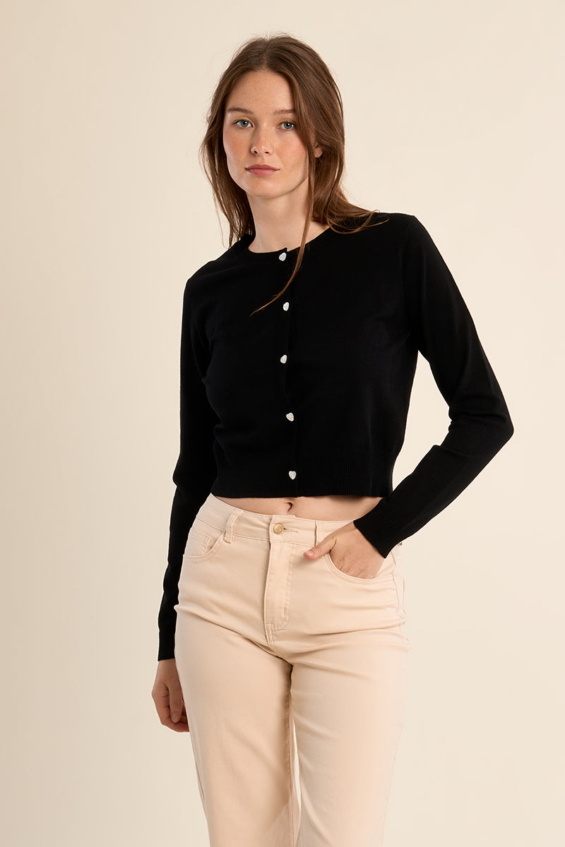 CARDIGAN BOTTONI CUORE E1725EP