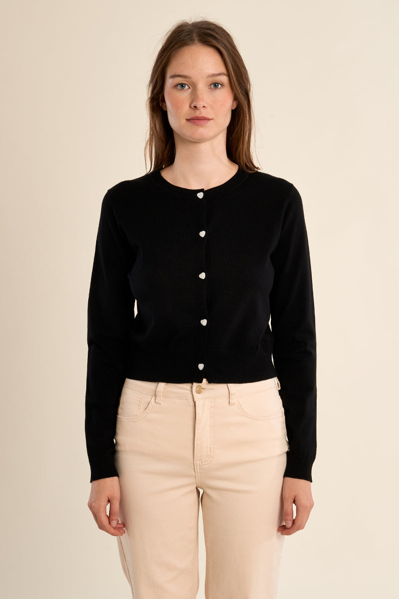 CARDIGAN BOTTONI CUORE E1725EP