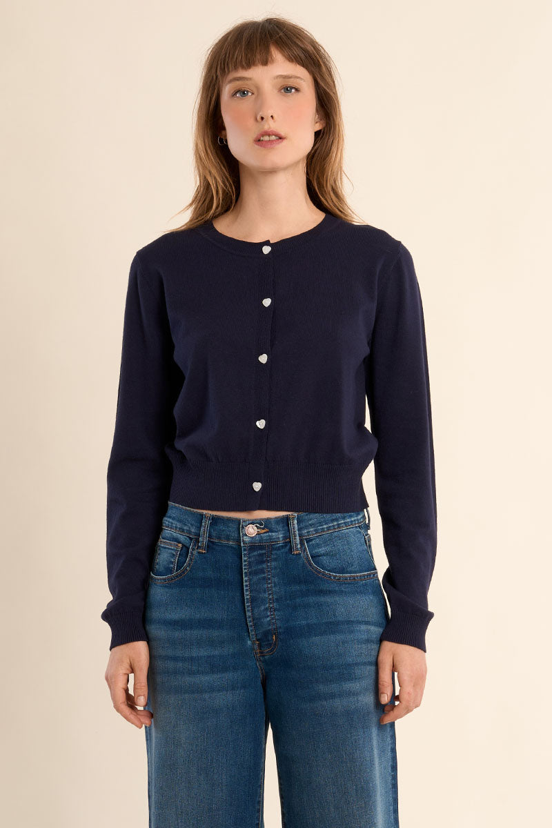 CARDIGAN BOTTONI CUORE E1725EP